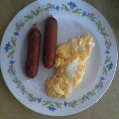 朝食に作りました。
